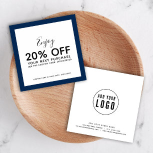 Add Your Logo and Editable Colour Discount Card