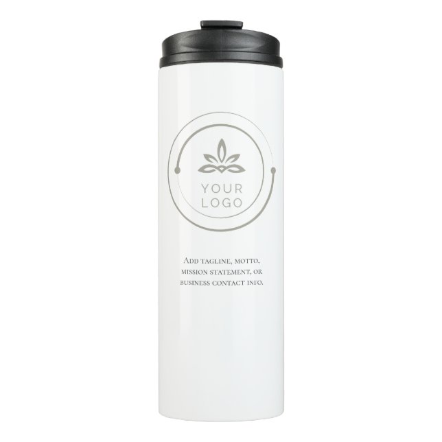 Add your Logo and Text Business Company  Thermal Tumbler (Front)