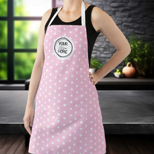 Add Your Logo Baking Cooking Pink Apron