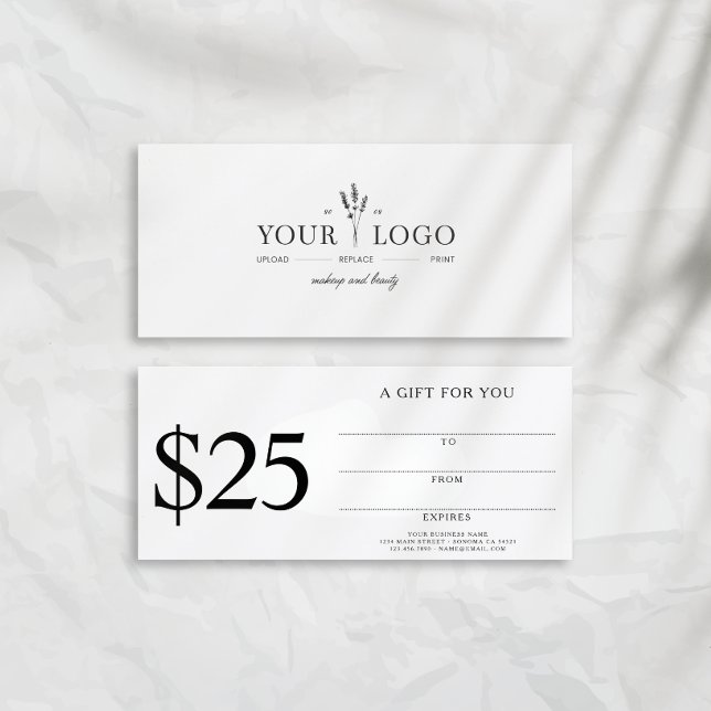 Add Your Logo Beauty Gift For You Certificate $25 (Creator Uploaded)