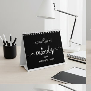Add your logo Black and white minimalist  Calendar