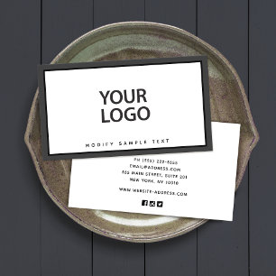 Add Your Logo Black Border Business Card