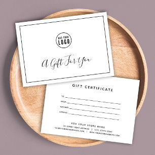 Add Your Logo Black Border Gift Certificate