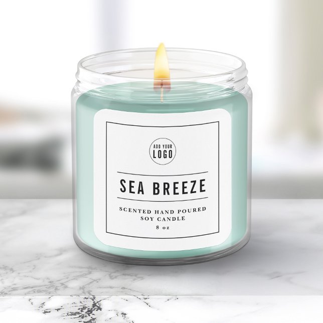 Add Your Logo Black Border & Lines Product Label (Creator Uploaded)