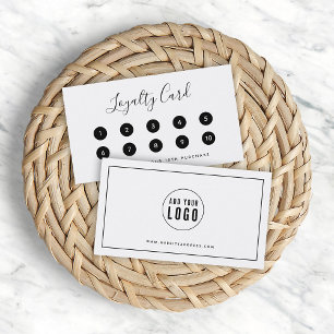 Add Your Logo Black Border Loyalty Card