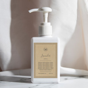 Add Your Logo Border Ingredients List Kraft Label