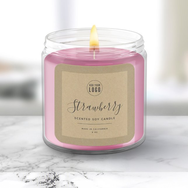 Add Your Logo Border Kraft Product Label (Creator Uploaded)