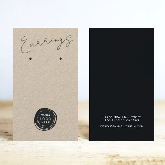 Add Your Logo Boutique Earring Display Card (Creator Uploaded)