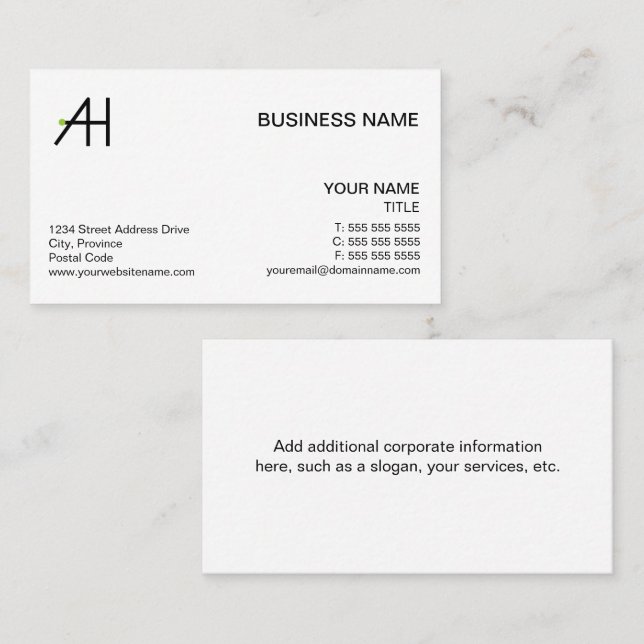 Add Your Logo Business Card (Front/Back)