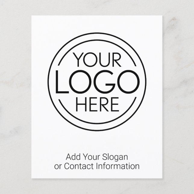 Add Your Logo Business Corporate Modern Minimalist Flyer (Front)