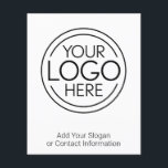 Add Your Logo Business Corporate Modern Minimalist Flyer<br><div class="desc">Perfect for an office party or presentation flyer, these logo handouts are simple in design. You can change the background colour to match the colour that coordinates with your company logo. The extra lines of type can be used for company contact information or for a place to add a special...</div>
