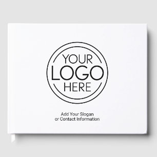 Add Your Logo Business Corporate Modern Minimalist Guest Book