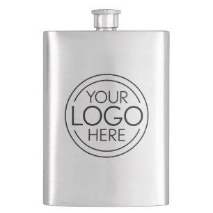 Add Your Logo Business Corporate Modern Minimalist Hip Flask