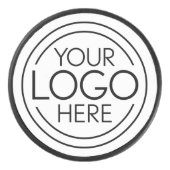 Add Your Logo Business Corporate Modern Minimalist Hockey Puck (Front)