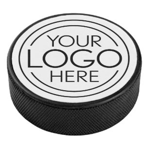 Add Your Logo Business Corporate Modern Minimalist Hockey Puck