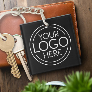Add Your Logo Business Corporate Modern Minimalist Key Ring