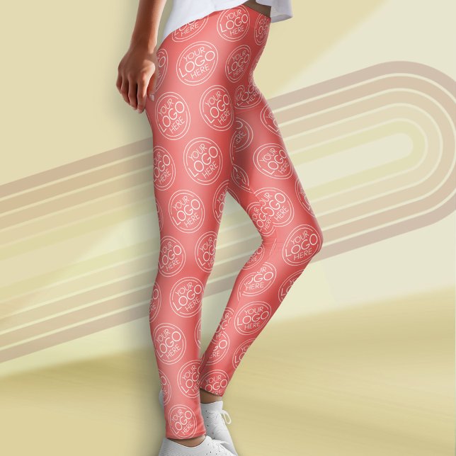 Add Your Logo Business Corporate Modern Minimalist Leggings (Custom Logo Leggings)