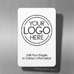 Add Your Logo Business Corporate Modern Minimalist Magnet<br><div class="desc">Perfect for an office convention or presentation gift, these logo magnets are simple in design. You can change the background colour to match the colour that coordinates with your company logo. The extra lines of type can be used for company contact information or for a place to add a special...</div>