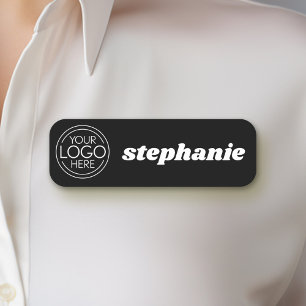 Add Your Logo Business Corporate Modern Minimalist Name Tag