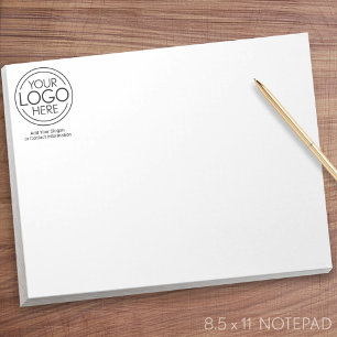 Add Your Logo Business Corporate Modern Minimalist Notepad