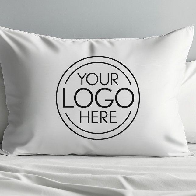 Add Your Logo Business Corporate Modern Minimalist Pillowcase (Custom Logo Pillowcase)