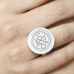 Add Your Logo Business Corporate Modern Minimalist Ring
