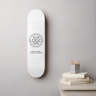 Add Your Logo Business Corporate Modern Minimalist Skateboard