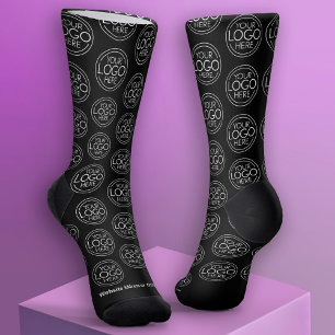 Add Your Logo Business Corporate Modern Minimalist Socks