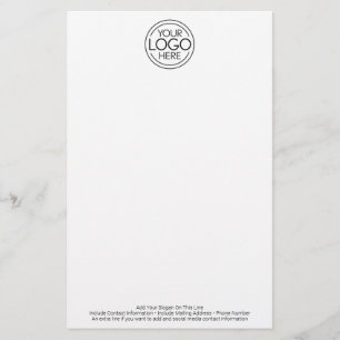 Add Your Logo Business Corporate Modern Stationery