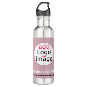 Add Your Logo Business Customisable Dusty Rose Hue 710 Ml Water Bottle