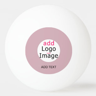 Add Your Logo Business Customisable Dusty Rose Hue Ping Pong Ball