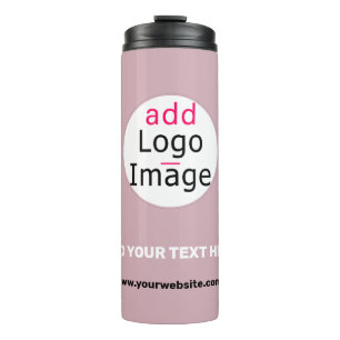 Add Your Logo Business Customisable Dusty Rose Hue Thermal Tumbler