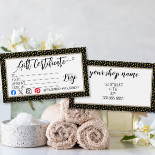 ADD YOUR LOGO Business gift certificate marketing