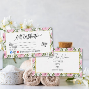 ADD YOUR LOGO Business Gift Certificate Marketing 