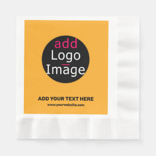 Add Your Logo Business Macaroni & Cheese Hue  Napkin