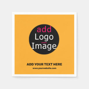 Add Your Logo Business Macaroni & Cheese Hue Napkin