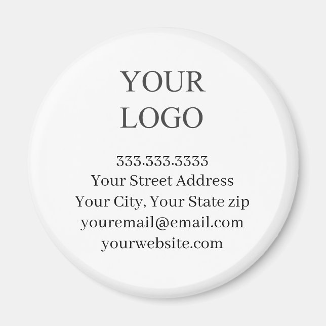 Add Your Logo Business Marketing Magnet (Front)