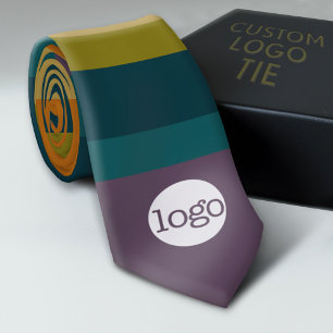 Add Your Logo - Business Modern - Fall Colours Tie