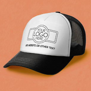 Add Your Logo Business Modern Minimalist with Text Trucker Hat