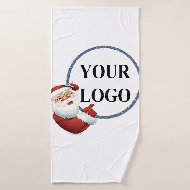 Add Your Logo Christmas Holiday Bath Towel (Bath Towel)