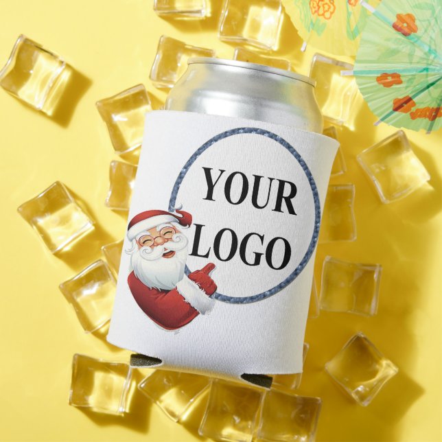 Add Your Logo Christmas Holiday Can Cooler (In Situ Summer)