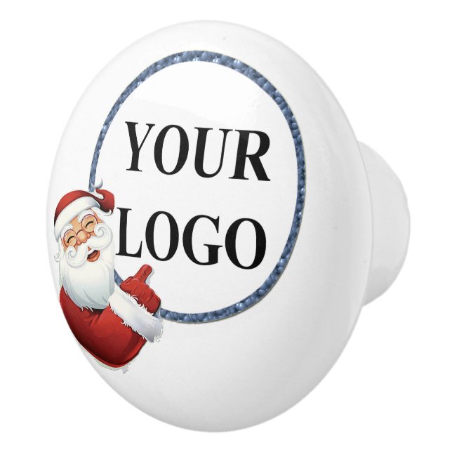 Add Your Logo Christmas Holiday Ceramic Knob (Right)