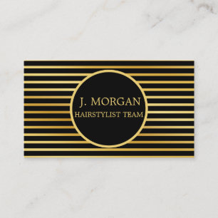 Add your logo circle custom elegant black gold business card
