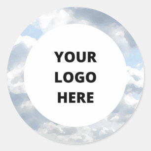 Add Your Logo Cloud Classic Round Sticker