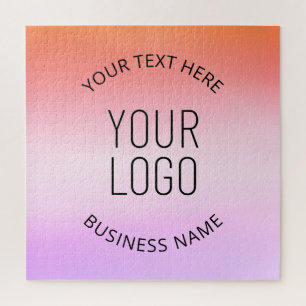 Add Your Logo   Colourful Sunset Gradient Colours  Jigsaw Puzzle