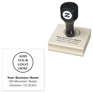 Add Your Logo Corporate Business Return Address Rubber Stamp