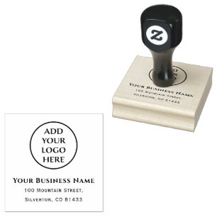 Add Your Logo Corporate Company Return Address Rubber Stamp