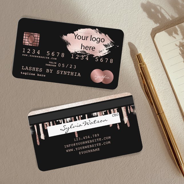 add your logo Credit Card Styled Dripping Gold (Creator Uploaded)
