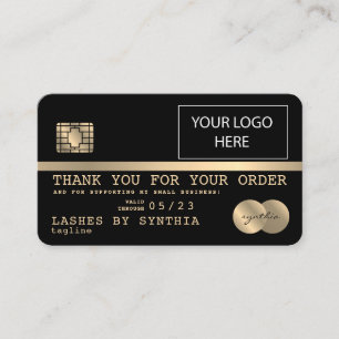 Add Your Logo Credit Card Thank You Business