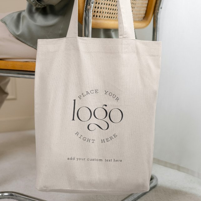 Add Your Logo Custom Business Promotional White Tote Bag (add your own logo business tote bag)